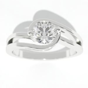 0.7 Carat Diamond White Gold Engagement Ring