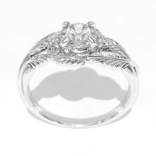 Load image into Gallery viewer, 0.7 Carat GIA Diamond White Gold Engagement Floral Ring
