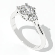 Load image into Gallery viewer, 1 Carat Three Stone Giliarto Moissanite White Gold Engagement  Ring
