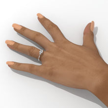 Load image into Gallery viewer, 1 Carat Three Stone Giliarto Moissanite White Gold Engagement  Ring
