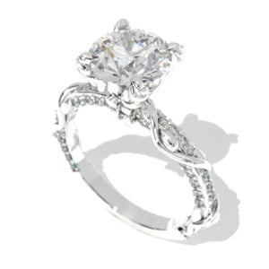 2.0 Carat Moissanite Giliarto Floral Engagement Ring