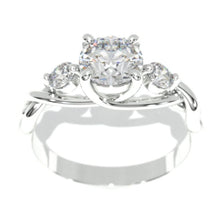 Load image into Gallery viewer, 1.5 Carat Three Stone Giliarto Moissanite Engagement  Ring
