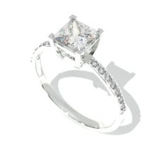 Load image into Gallery viewer, Princess Cut Moissanite Diamond 
