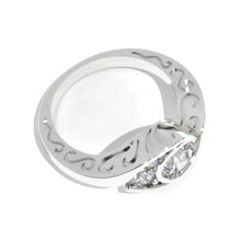 Load image into Gallery viewer, v1 Carat Moissanite  Engagement Ring 14K White Gold Ring-0.3 CTW

