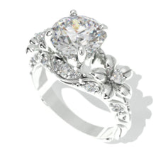 Load image into Gallery viewer, 2.0 Carat Moissanite Gold Floral Engagement Ring
