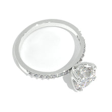 Load image into Gallery viewer, 2.3 Carat Moissanite with Accent Stones 14K White Gold Ring
