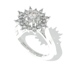 Load image into Gallery viewer, 14K White Gold 1.25 Carat Round Moissanite Halo Engagement Ring
