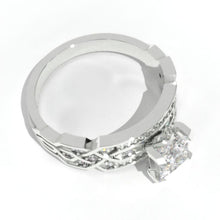 Load image into Gallery viewer, 1.0 Carat Princess Cut Moissanite  Engagement Ring I 14K White Gold
