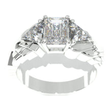 Load image into Gallery viewer, 3.8 Carat Giliarto Moissanite Men&#39;s Wing Gold Ring.
