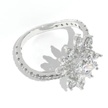 Load image into Gallery viewer, 14K White Gold 1 1/5 Carat  Moissanite &amp; 1 1/6 CTW  Gold Ring
