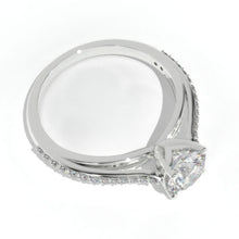 Load image into Gallery viewer, 1.0 Carat Moissanite Engagement Ring 14K White Gold  Ring-0.5 C.T.W

