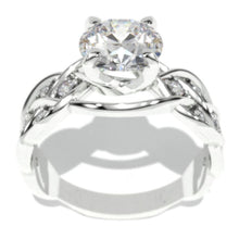 Load image into Gallery viewer, 2.0 Carat Moissanite Accented Lattice Engagement Ring
