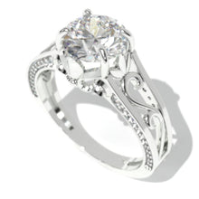 Load image into Gallery viewer, Ascella 2.6 Carat Moissanite White Gold Engagement Ring
