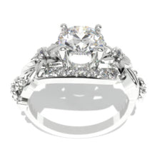 Load image into Gallery viewer, 1.5 Carat Moissanite Gold Floral Engagement Ring
