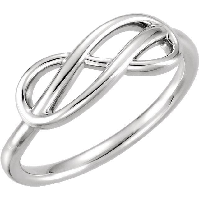 Double Infinity-Inspired Ring 14K White  Gold - Giliarto