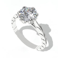 Load image into Gallery viewer, Moissanite  Floral 6 Prong Engagement Ring
