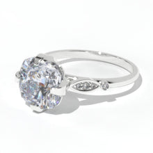 Load image into Gallery viewer, 3.0  Carat  Moissanite Center Stone White Gold Ring
