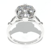 Load image into Gallery viewer, 3.0  Carat  Moissanite Center Stone White Gold Ring
