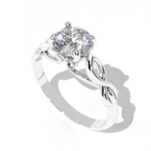 Load image into Gallery viewer, 2.0 Carat Moissanite Lattice White Gold Engagement Ring
