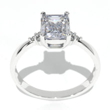 Load image into Gallery viewer, Moissanite Emerald Cut Engagement Gold Ring

