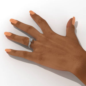 1.5 Carat  Moissanite Engagement Ring