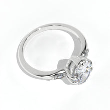 Load image into Gallery viewer, Oval Moissanite 14K White Gold Engagement Promissory Ring
