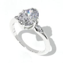Load image into Gallery viewer, Oval Moissanite 14K White Gold Engagement Promissory Ring
