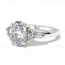 Load image into Gallery viewer, Giliarto Oval Moissanite 14K White Gold Engagement Promissory Ring
