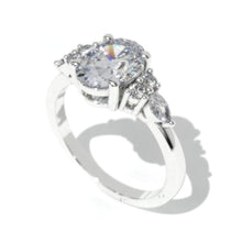 Load image into Gallery viewer, Giliarto Oval Moissanite 14K White Gold Engagement Promissory Ring
