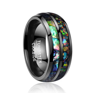 Opal Tungsten Carbide Ring - Giliarto