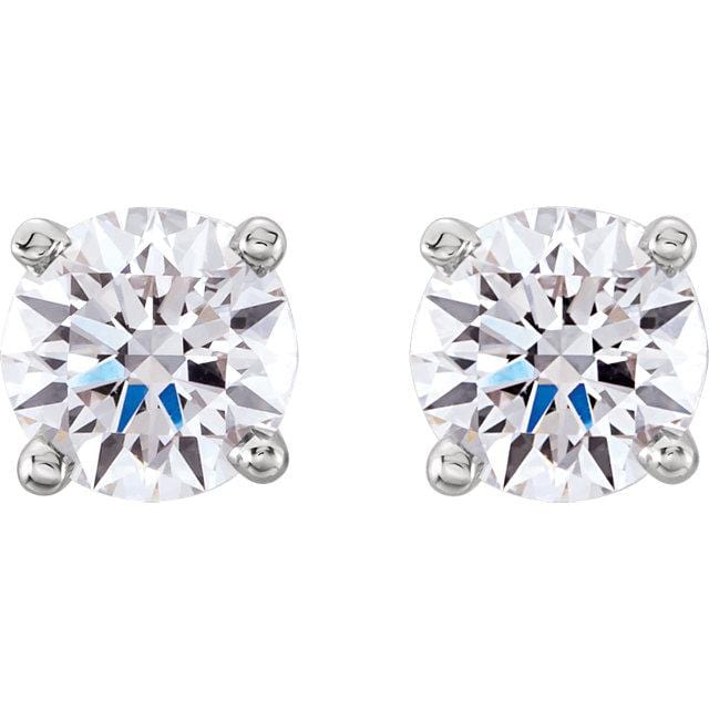 14K White 0.5 CTW Diamond Stud Earrings 03.81 - 04.20 MM