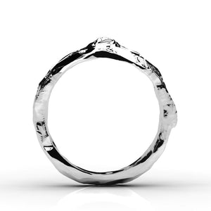 Diamond Men's  14K White Gold  Ring. - Giliarto