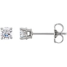 Load image into Gallery viewer, 0.5 CTW  Diamond Stud Earrings, solitaire earrings ROUND CUT
