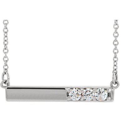 1/5 CTW Diamond Bar 18''  Necklace - Giliarto