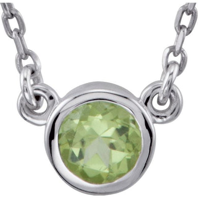 Peridot with sterling silver necklace - Giliarto