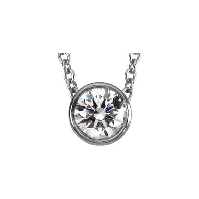 Diamond pendant with platinum necklace - Giliarto