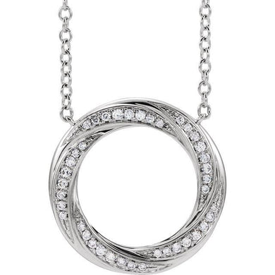 1/5 CTW Diamond Circle  18'' Necklace - Giliarto