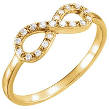 Load image into Gallery viewer, Infinity-Inspired Ring 14K Gold 1/10 CTW Diamond - Giliarto
