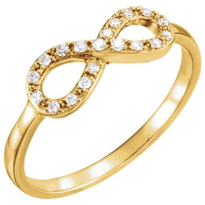Infinity-Inspired Ring 14K Gold 1/10 CTW Diamond - Giliarto