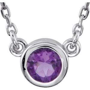 Amethyst with sterling silver necklace - Giliarto