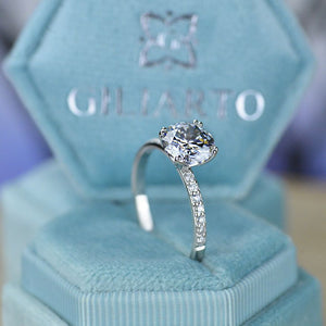 gray grey promissory moissanite ring