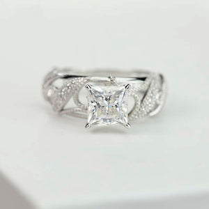 1.5 Carat Giliarto Princess Cut Moissanite  Promissory ring