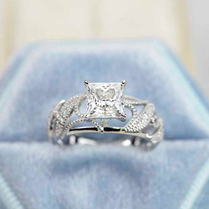 1.5 Carat Giliarto Princess Cut Moissanite  Promissory ring