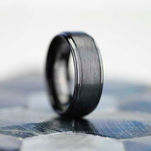 Load image into Gallery viewer, Black Tungsten Carbide Ring
