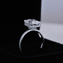 Load image into Gallery viewer, 4 Carat Giliarto Radiant Cut Moissanite Double Hidden Halo Engagement Ring
