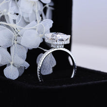 Load image into Gallery viewer, 4 Carat Giliarto Radiant Cut Moissanite Double Hidden Halo Engagement Ring
