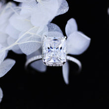 Load image into Gallery viewer, 4 Carat Giliarto Radiant Cut Moissanite Double Hidden Halo Engagement Ring
