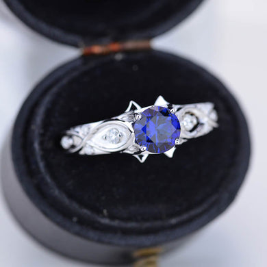 Sapphire/Ruby Gold Celtic Engagement Ring