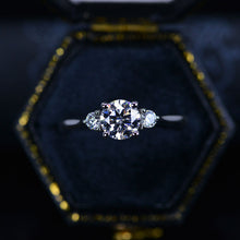 Load image into Gallery viewer, 1 Carat Three Stone Giliarto Moissanite White Gold Engagement  Ring
