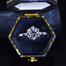 Load image into Gallery viewer, 2 Carat Gray Moissanite Six Prongs Engagement Ring
